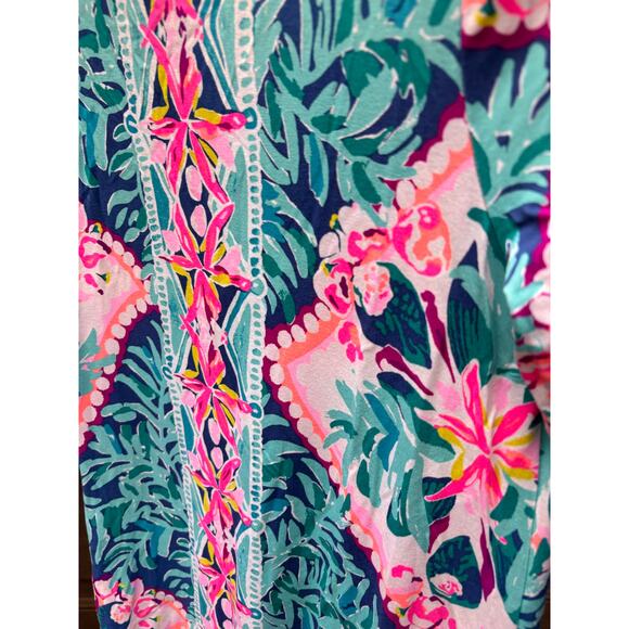 Lilly Pulitzer Ophelia Swing Dress Small S Seaside Aqua with a crossed back - Picture 5 of 8